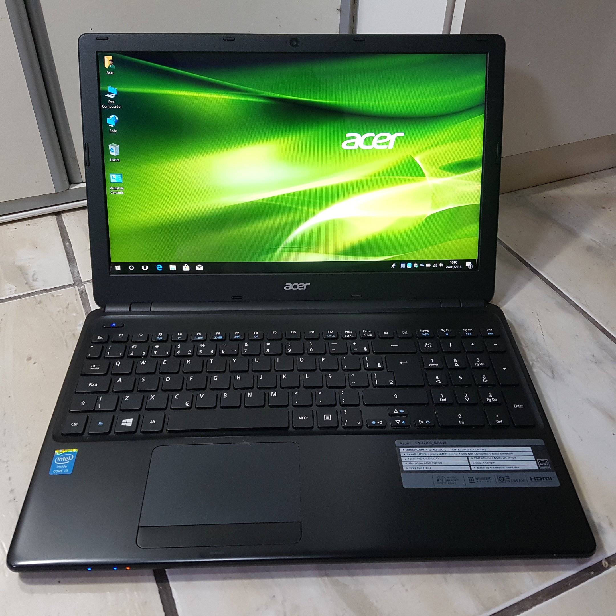 Notebook Acer E1-572-6_BR448 Intel Core I3 4ºGeração 4GB 500GB
