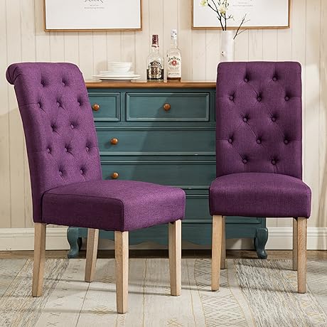 Purple Accent Chairs Set of 2