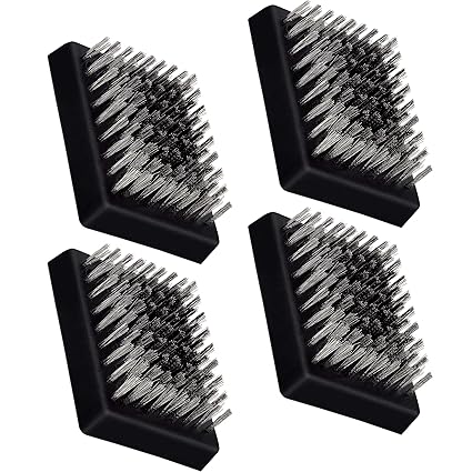 4 PCS Grill Brush Replacement Heads, Leonyo Wire Bristle Free Grill Cleaning Brush Replaceable Heads for Grill Brush and Scraper, Grill Barbecue Cleaner Refill, Perfect Griller Choice, 3.3