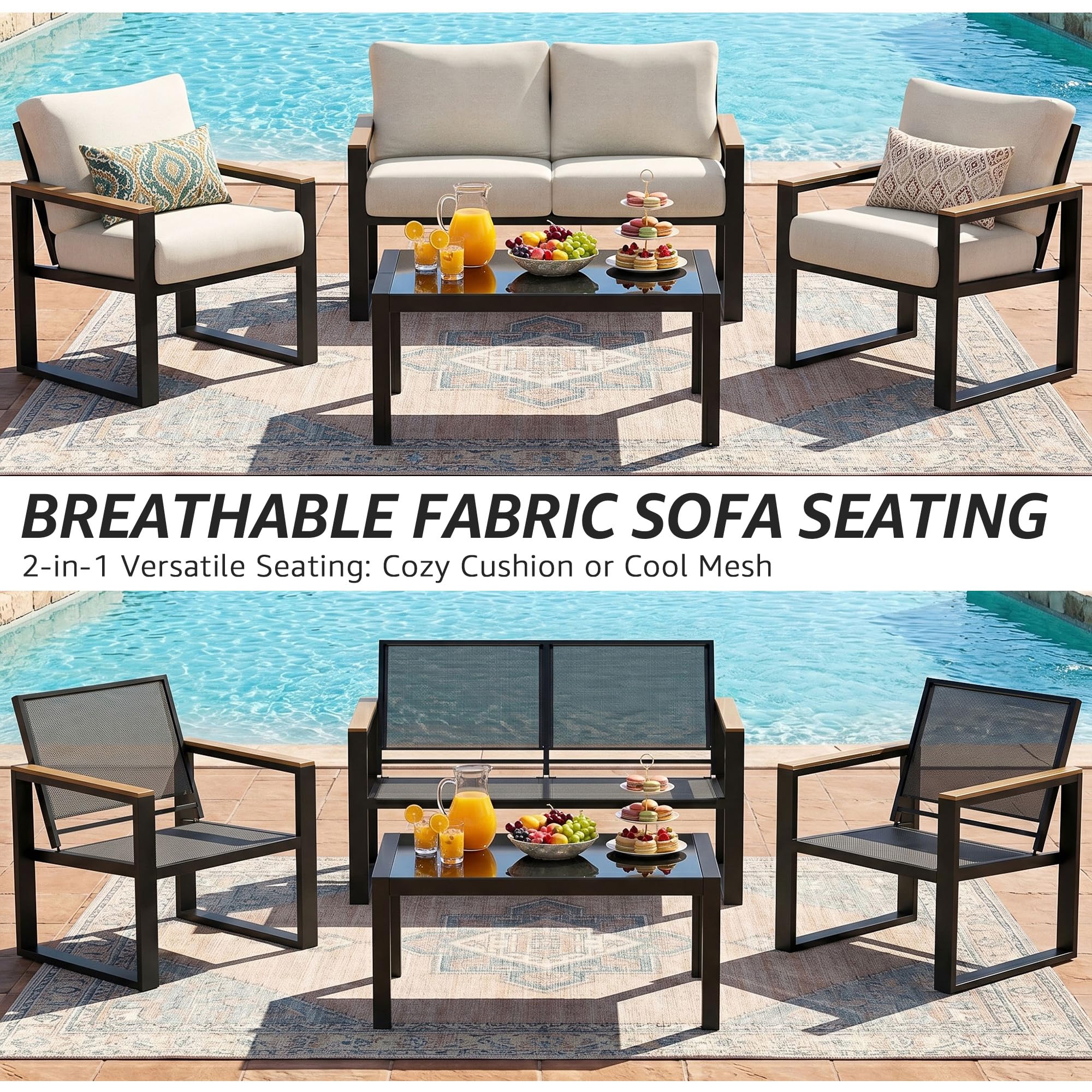 NATURAL EXPRESSIONS Patio Conversation Set