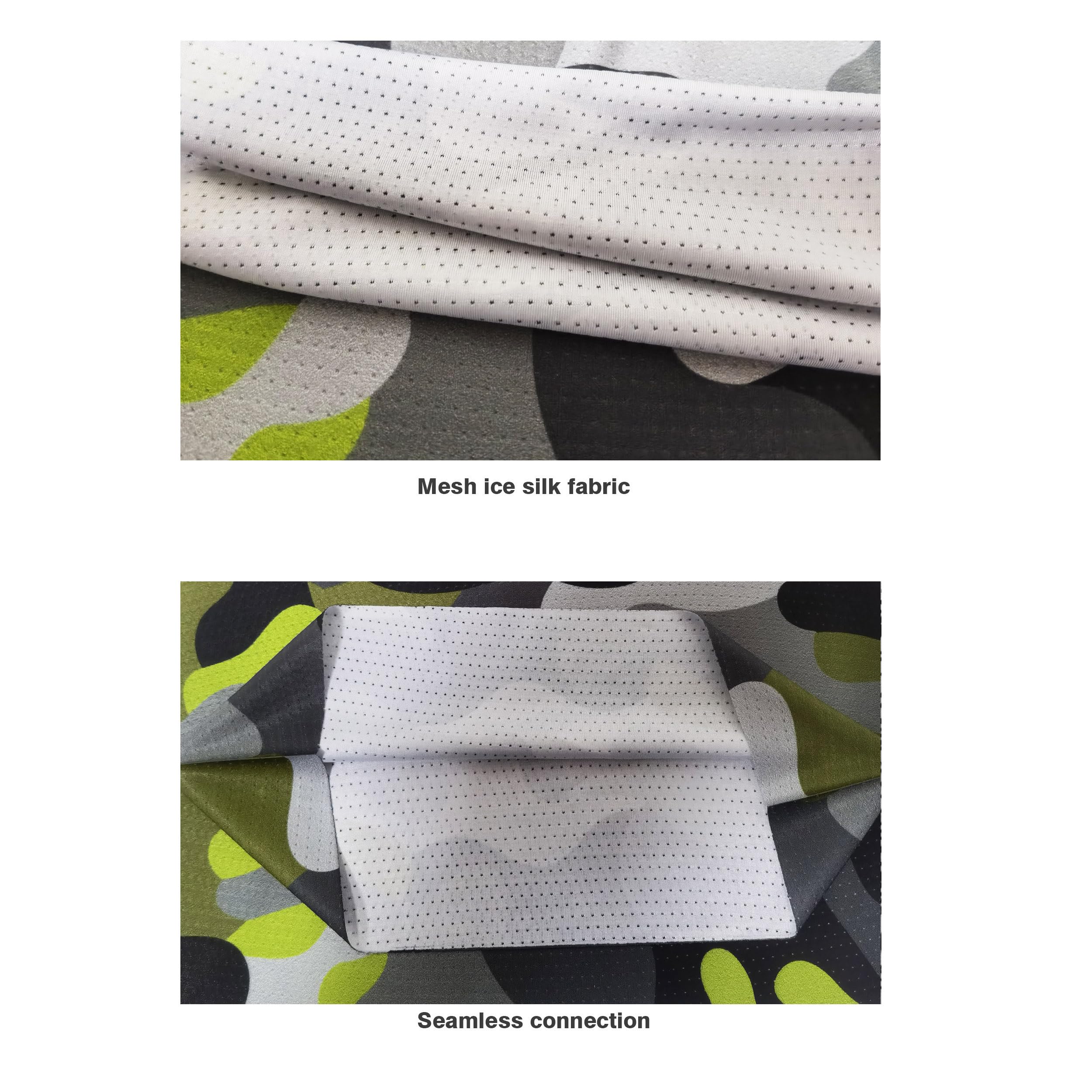 Bilymate Braga de cuello refrescante con SPF 50+, tejido de malla transpirable, bandana tubular sin costuras, gorro para mujer y hombre, diadema multifuncional, multicolor, talla única