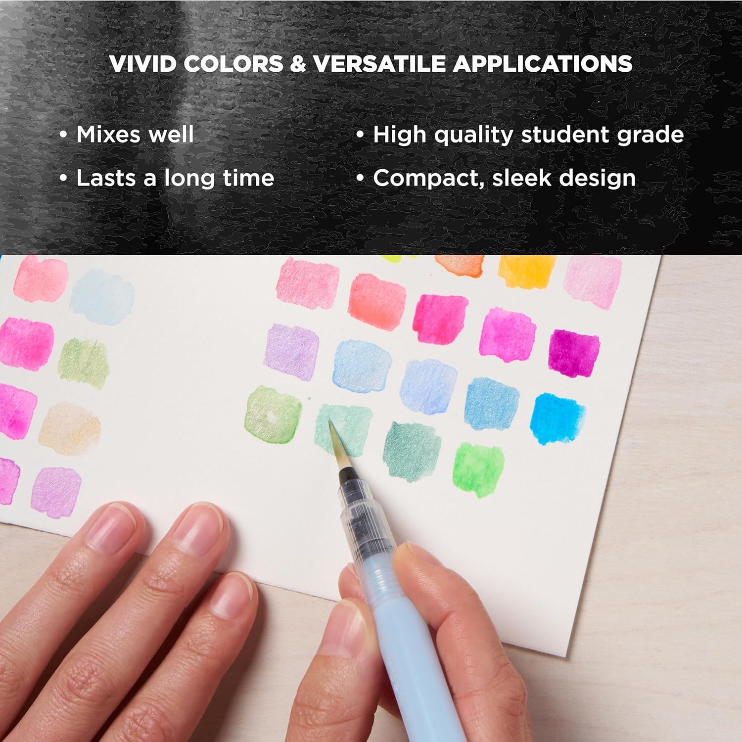 SAKURA Koi Studio Water Color Paint Set, 96 Cake Colors w/Water Brush XNCW-96N