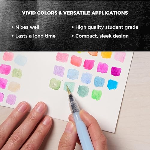 Miniatura 4 de SAKURA Koi Studio XNCW-96N - Juego de pintura de acuarela, 96 colores de pastel con pincel de agua