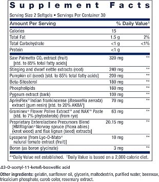 Life Extension Macuguard Ocular Support with Saffron & Astaxanthin 60 Count and Ultra Prostate Formula Saw Palmetto 60 Softgels