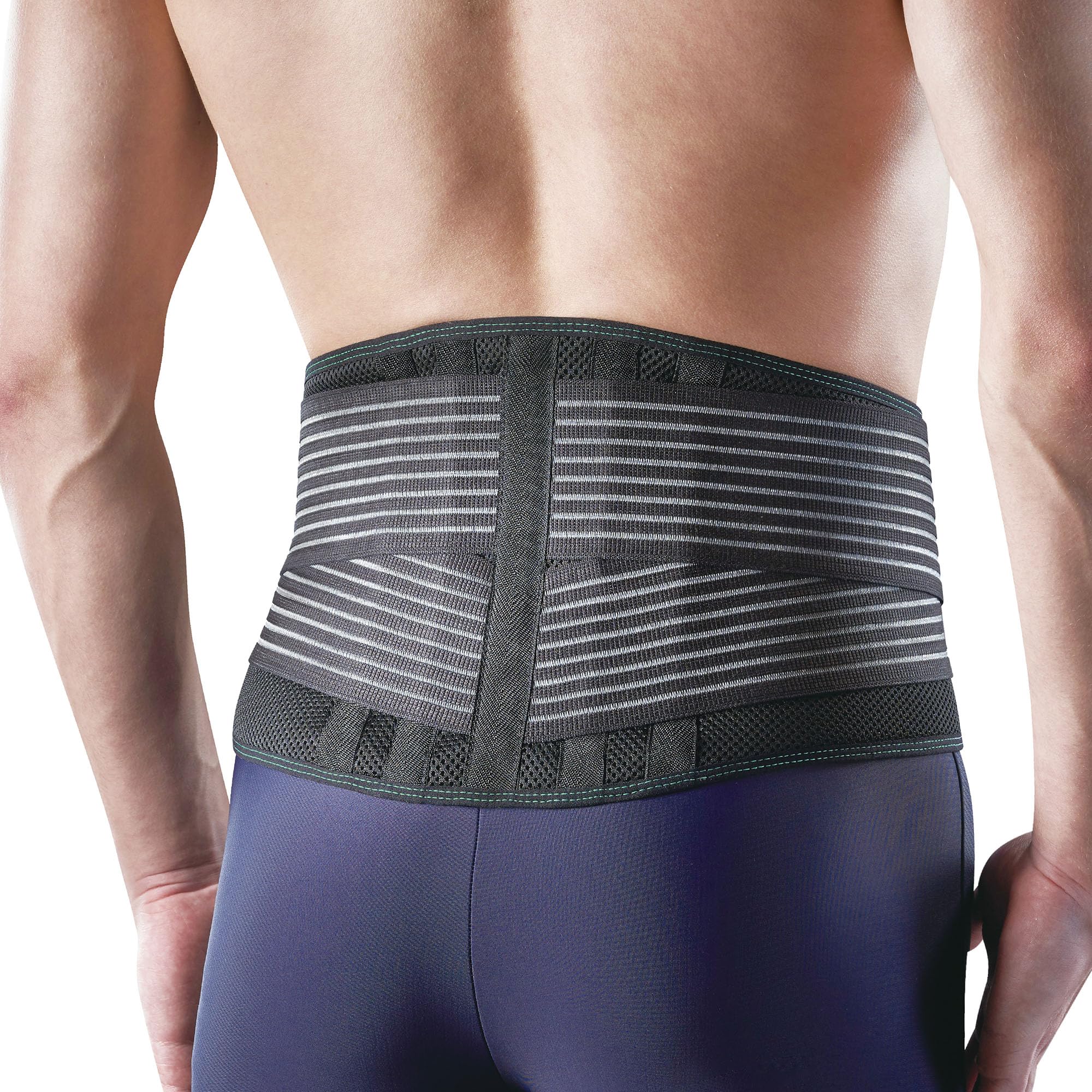 RW501 Breathable Back Support Belt - Back Stabilizer with Flexible Stays - Relief for Lower Back Pain, Herniated Disc, Sciatica, Scoliosis and Heavy Lifting Work (Black, S/M)