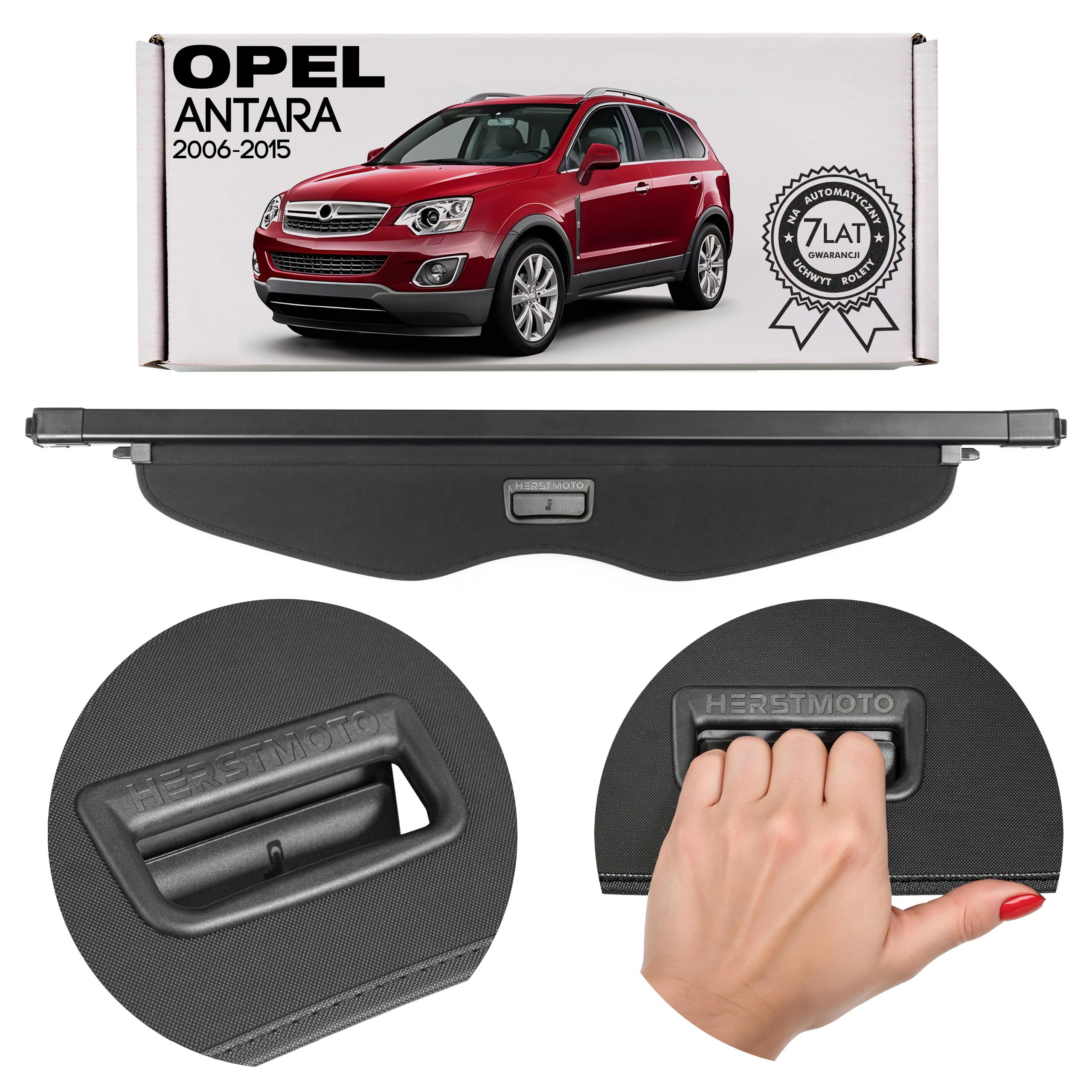 Kofferraumabdeckung Laderaumabdeckung mit Halterungen – Kofferraum Rollo Gepäckraumabdeckung passend für OPEL Antara 2006-2015 96829406