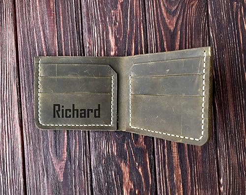 Miniatura 5 de Teostra MHW Wallet Mens, Christmas Gift for Him, MHW Personalized Mens Leather Wallet, Gamer Gift, Custom Leather Wallet Handmade Husband Gift