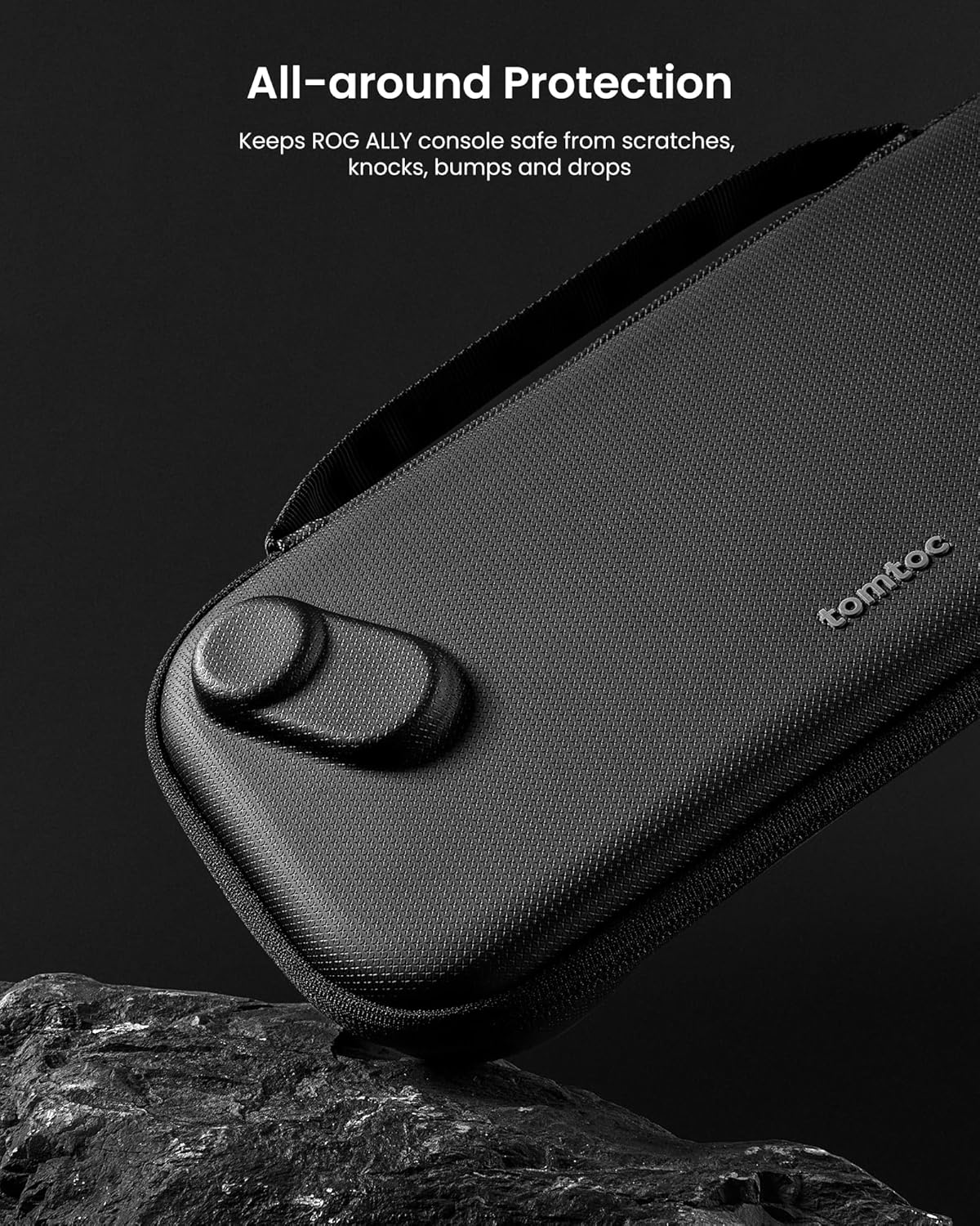 tomtoc Carrying Case Compatible with ASUS ROG Ally/ROG Ally X, Slim Case, Protective Hard Portable Travel Carrying bag for ASUS ROG Ally Console, Lightweight Shell for Travel, Black - Image 4