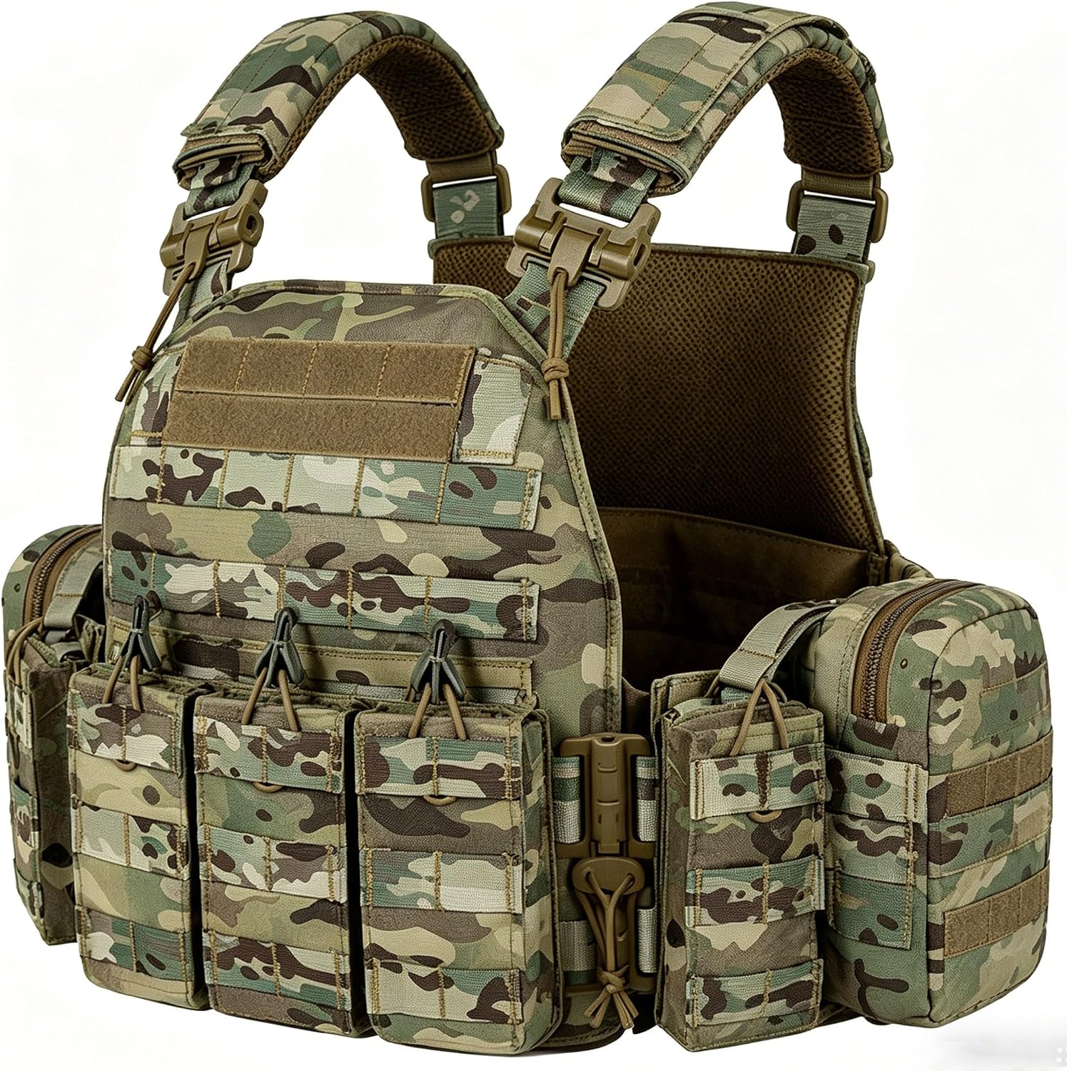 vAv YAKEDA Tactical Outdoor Vest Quick Release Adjustable Hunting Vest with PALS Molle System