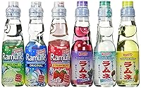 Vista 1 de Ramune Mezcla de Bebida Japonesa en Polvo Variedad 6 Sabores 6 Botellas