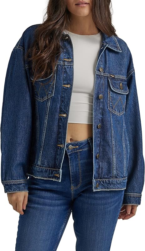 Wrangler campera vaquera de ajuste relajado para mujer