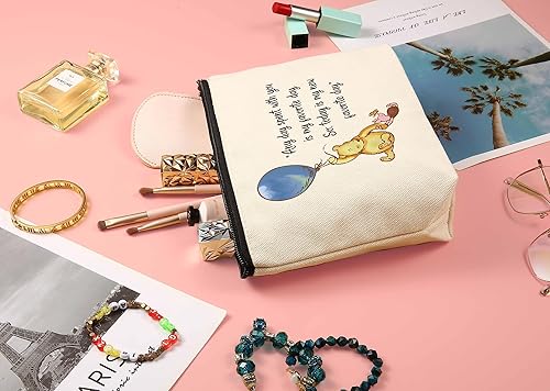 Miniatura 4 de Regalo para mejores amigos, regalo de amistad, bolsa de maquillaje, estuche de cosméticos, bolsa de accesorios de viaje, Beige, Cualquier día que