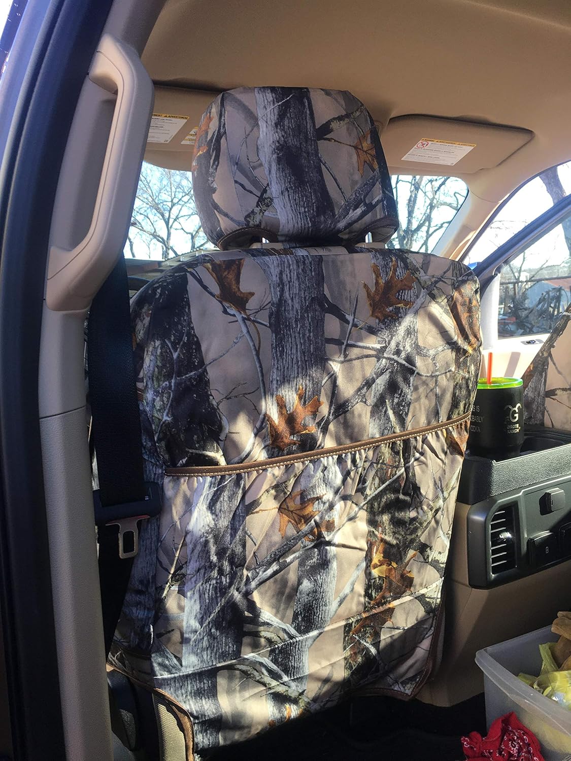 Durafit Seat Covers, F511 XD3 Camo Waterproof Exact Seat Covers Compatible with 2015-2025 Ford F150-F550 XL/XLT/Lariat Front Buckets, Adjustable HR, Manual OR Electric Seats