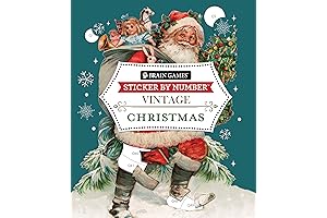 Brain Games Sticker by Number - Vintage: Christmas