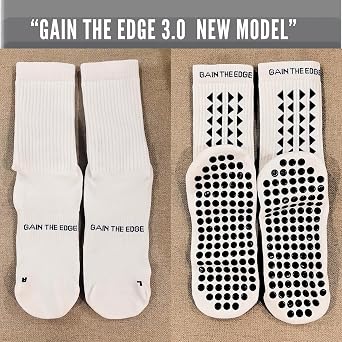 Gain The Edge サッカーグリップソックス - セット - ホワイト