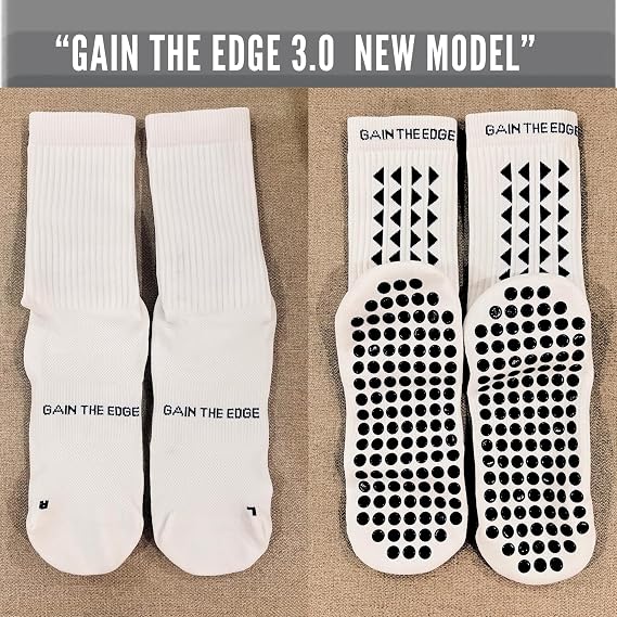 Gain The Edge サッカーグリップソックス - セット - ホワイト
