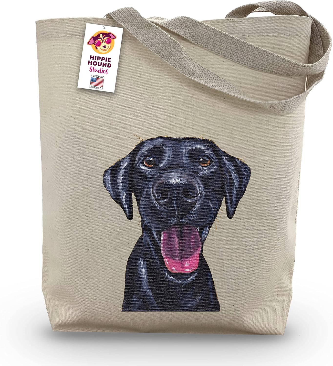Black Lab Tote Bag - Labrador Tote bag -Black Lab Gifts - Dog Tote Bag - Dog Gifts - Dog Totes - Handmade - Canvas Tote - Shopping Bag - Lab Christmas Gift- Grocery Bag - Handbag - Beach Bag
