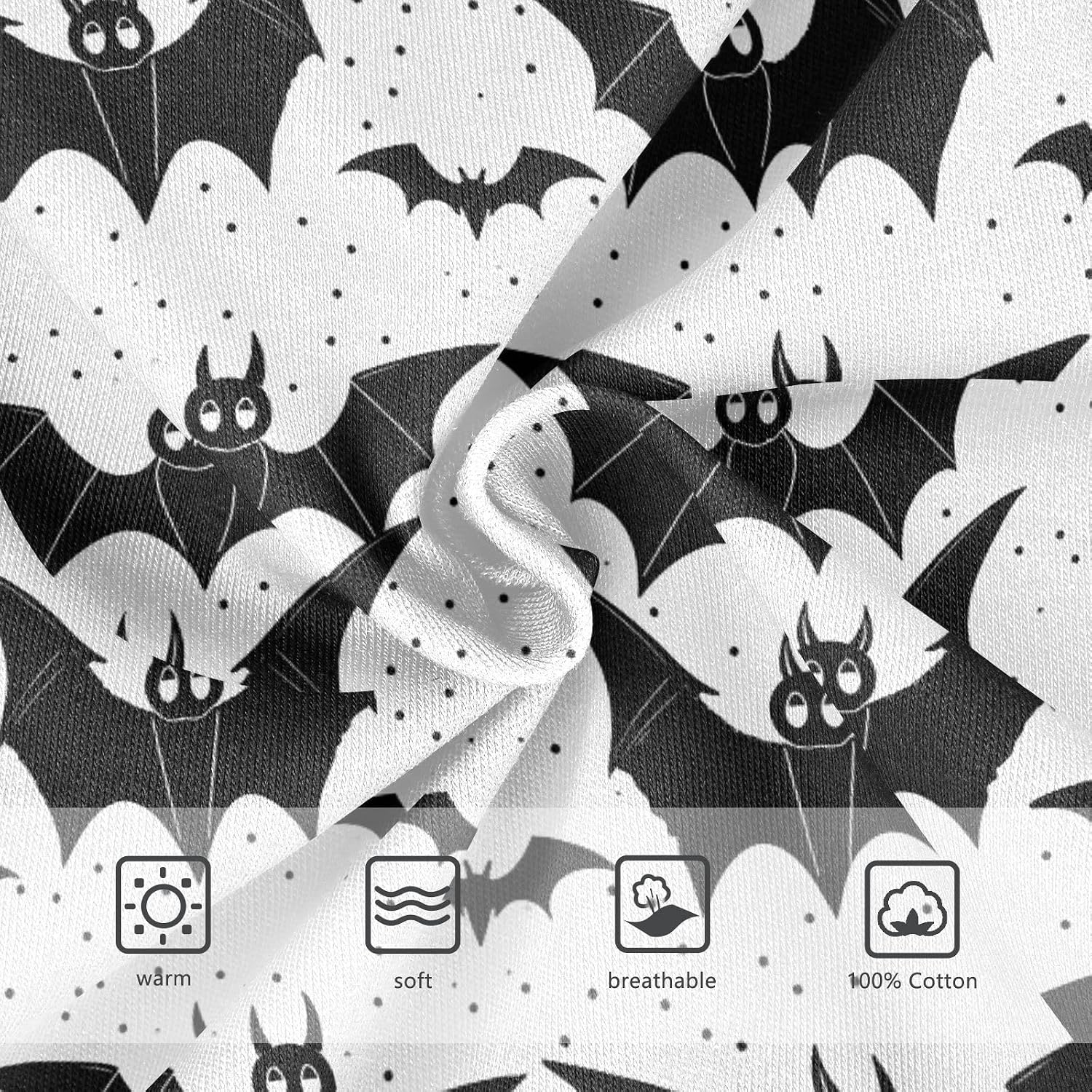 visesunny Boys Potty Training Underwear Halloween Bat Polka Dots Breathe Cotton Briefs Size 2T-8Y for Toddler