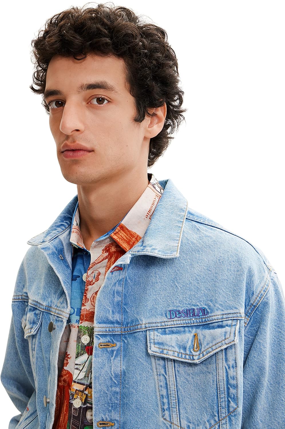 Desigual Mens Man Denim Denim Jacket
