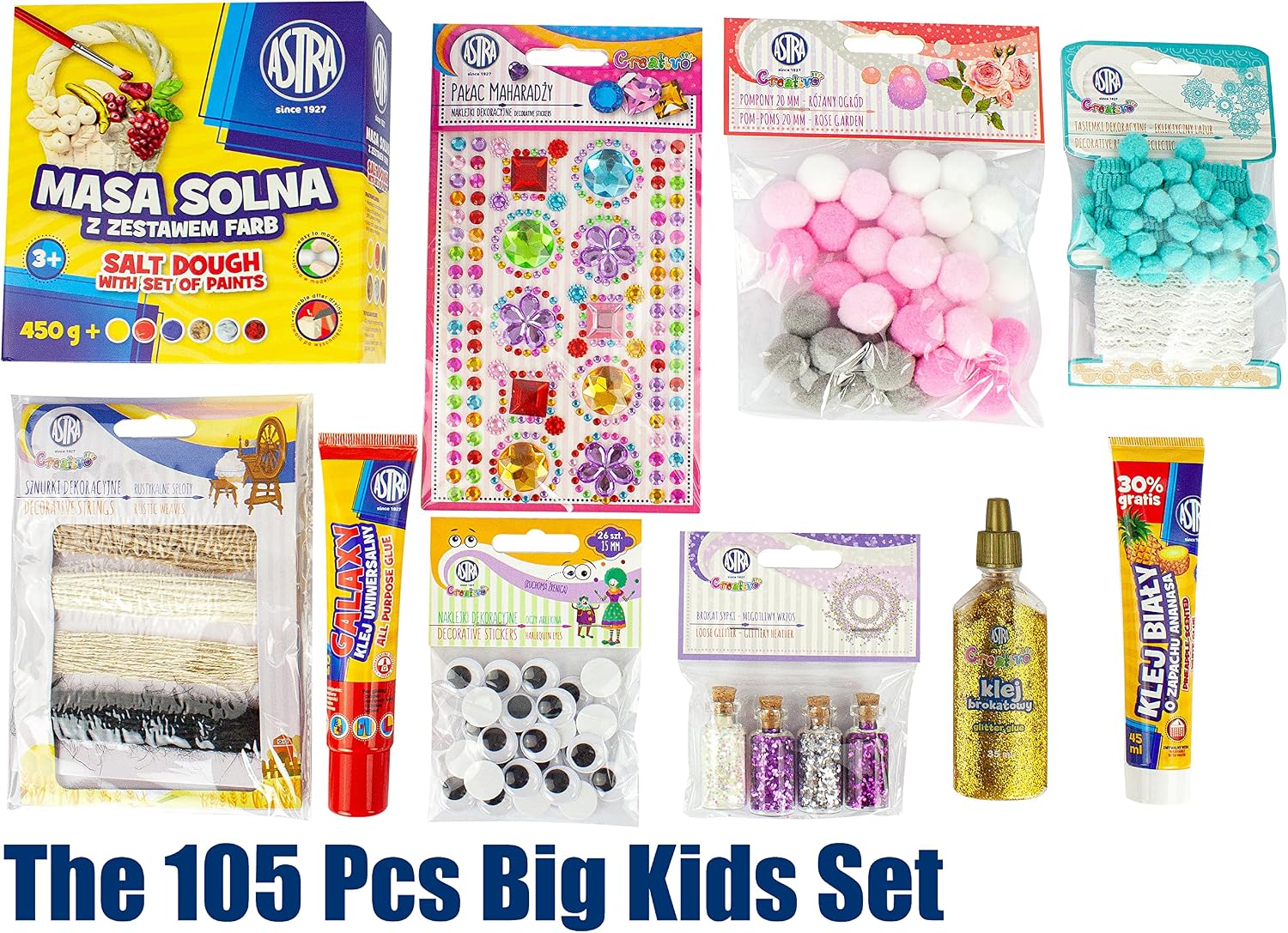 Creativo Arts and Crafts Supplies for Toddlers Aged 3 4 5 6 7 8 - DIY Kids Activity Set for Scrapbooking - 105 Pcs Craft Kit for Kids School Art Class - Image 3