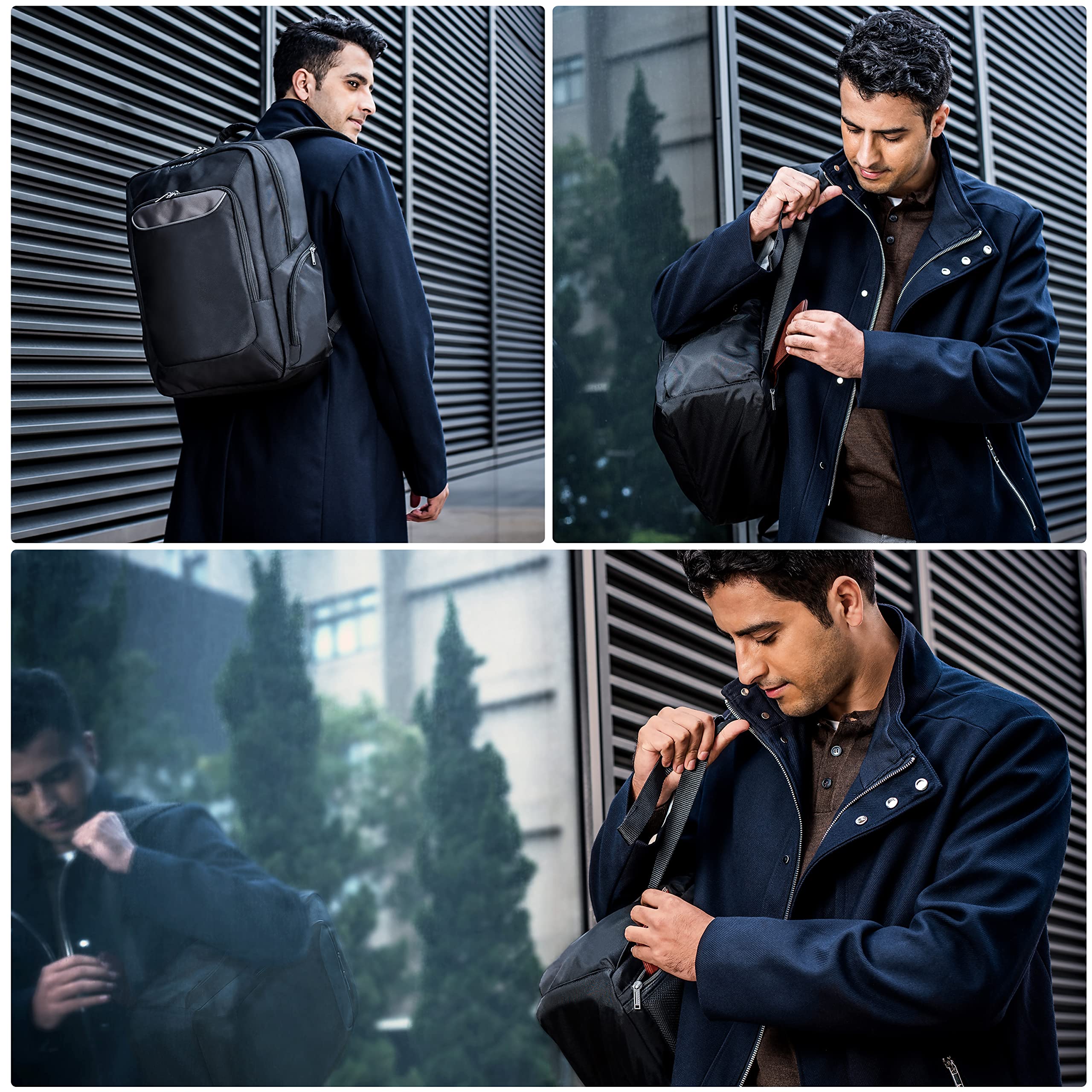 Everki Advance - Zaino per notebook fino a 15.6" con spallacci imbottiti/Scomparto segreto/Trolley/Imbottitura dorsale ergonomica/Cerniere Autorigeneranti / 27 l (EKP107)
