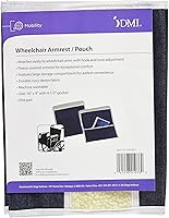 Vista 5 de DMI Almohadillas para brazos para silla de ruedas, bolsa para reposabrazos de silla de ruedas, denim, par de 2