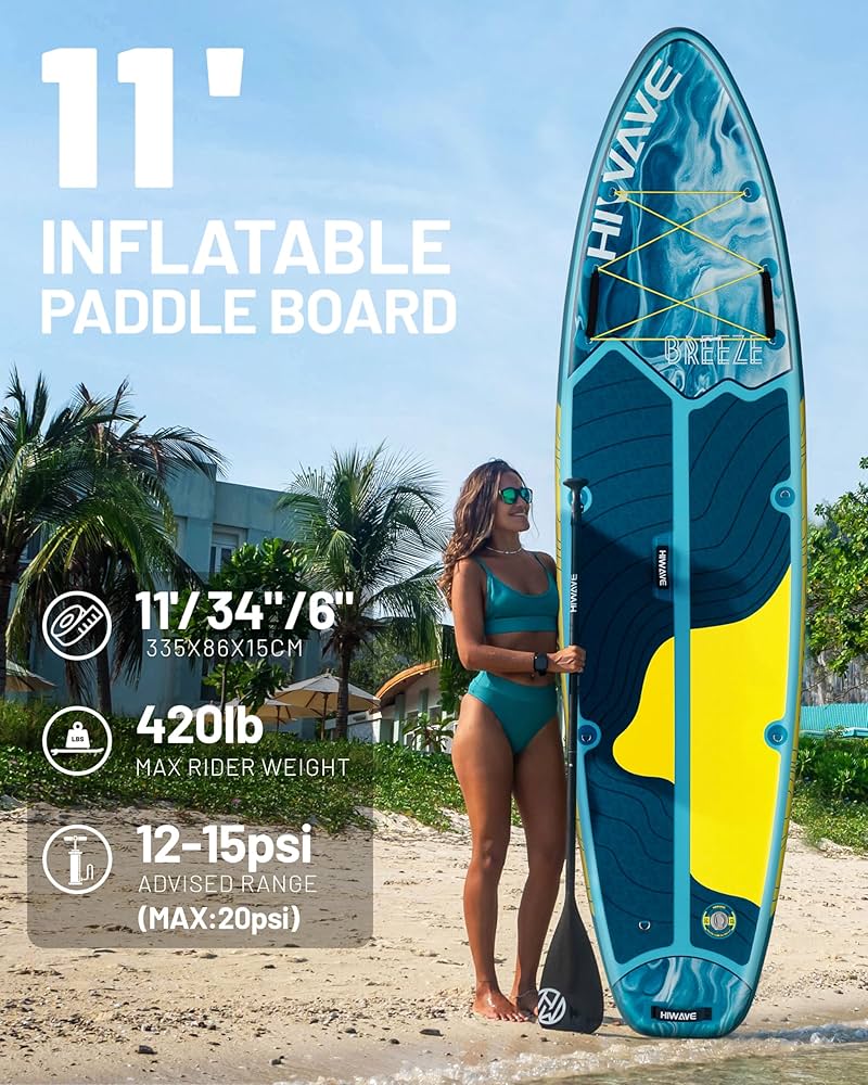 Hiwave Inflatable Stand Up Paddle Board 11'*34”*6” Sup Board