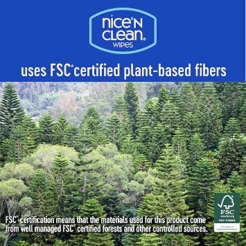 Nice 'N CLEAN Extra Large Flushable Wipes | 40% Larger Wipes | 6.8 x 7.5 Unscented XL Adult Wet Wipes | Septic and Sewer Safe | Fragrance Free, Hypoallergenic, Plant Based | 180 Butt Wipes