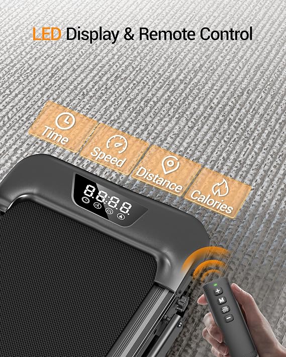 Walking Pad with 17% Incline Upgrade Portable Treadmill for Home Small Space 300LBS with Remote Control