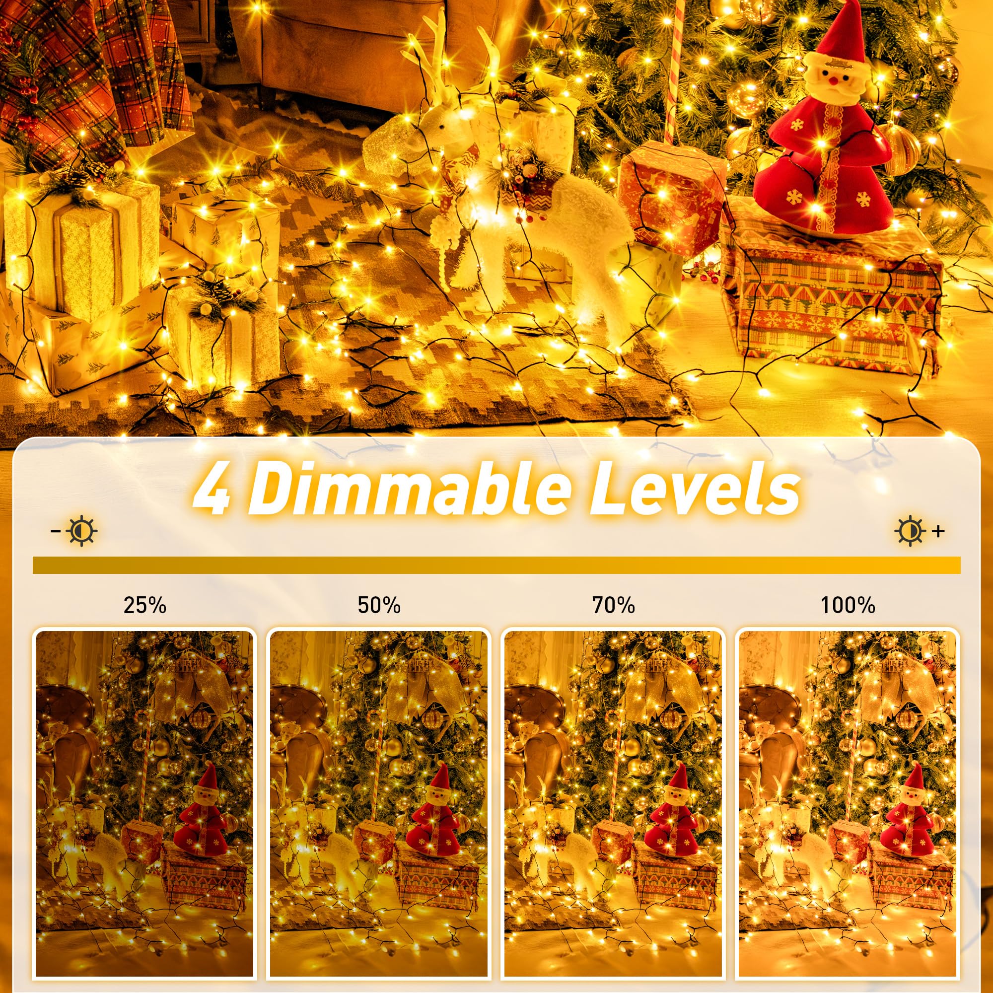 Nextronix Fairy Lights Indoor Outdoor, 60m 600 LED String Lights Plug-in with 8 Modes/Timer/Remote - Image 4