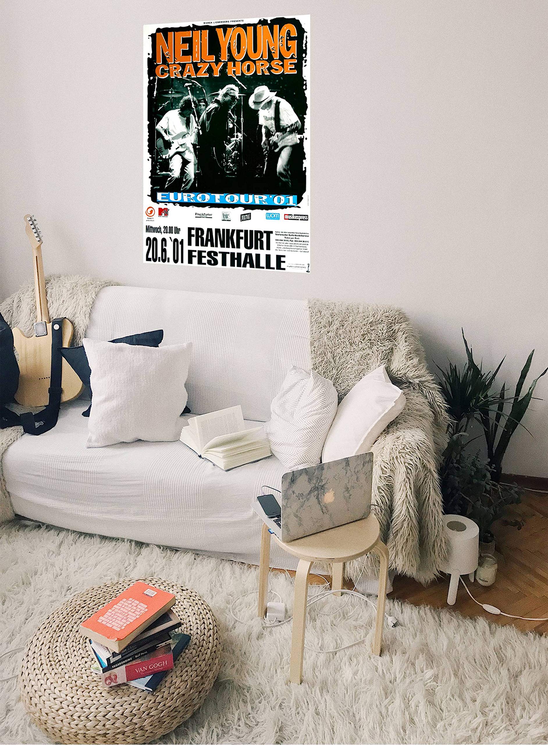 Neil Young - Mystery Train, Frankfurt 2001 » Konzertplakat/Premium Poster | Live Konzert Veranstaltung | DIN A1 «