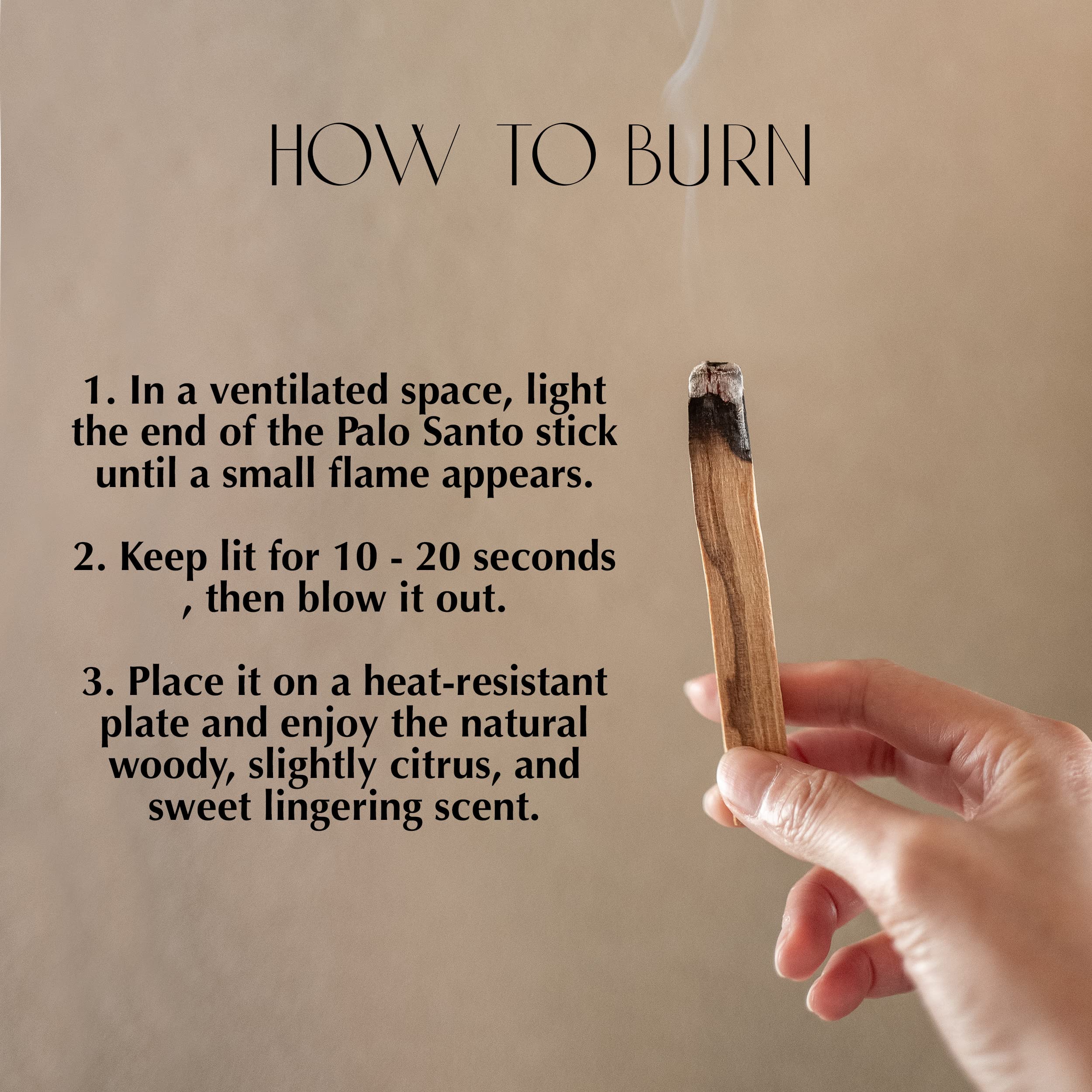 GLOSOME Holy Smoke Palo Santo Smudge Stick Thin Size | 50g, 10-12