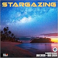 Vista 140 de RED EMBER Astronomy 2026 Wall Calendar 12 Month 12" x 24" Open Thick & Sturdy Paper Giftable Calendar 2026
