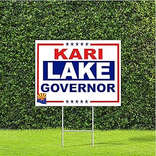 Kari Lake Arizona for Arizona Governor 2022 Republican Party Yard Sign with Metal H Stake