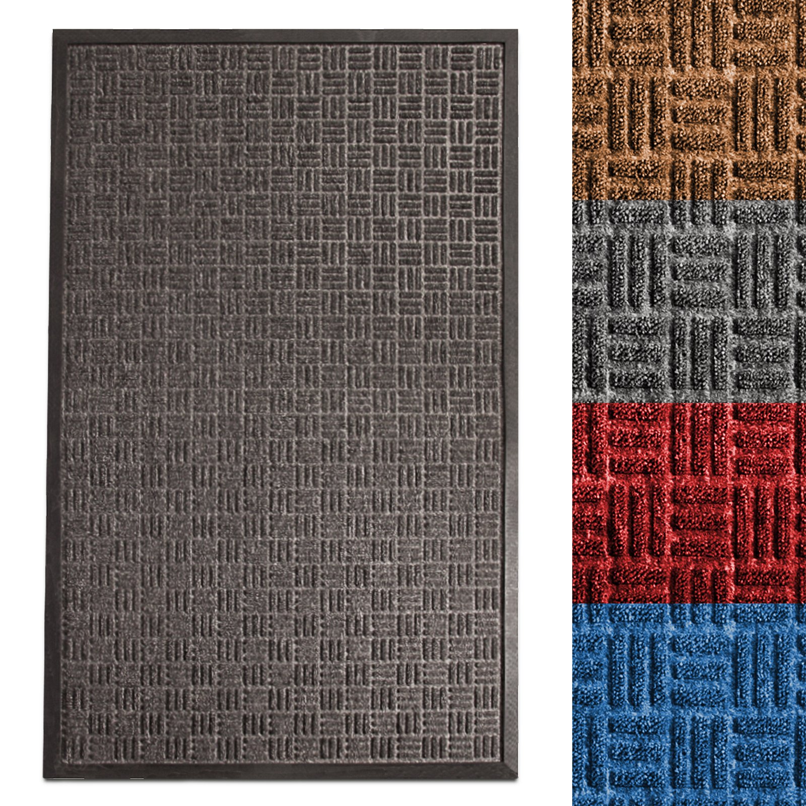 etm® Zerbino modello Ocean | per esterno e interno | struttura goffrata, per un effetto di pulizia ottimale | disponibile in molte misure e colori, Polipropilene, Anthrazit, 60 x 90 cm