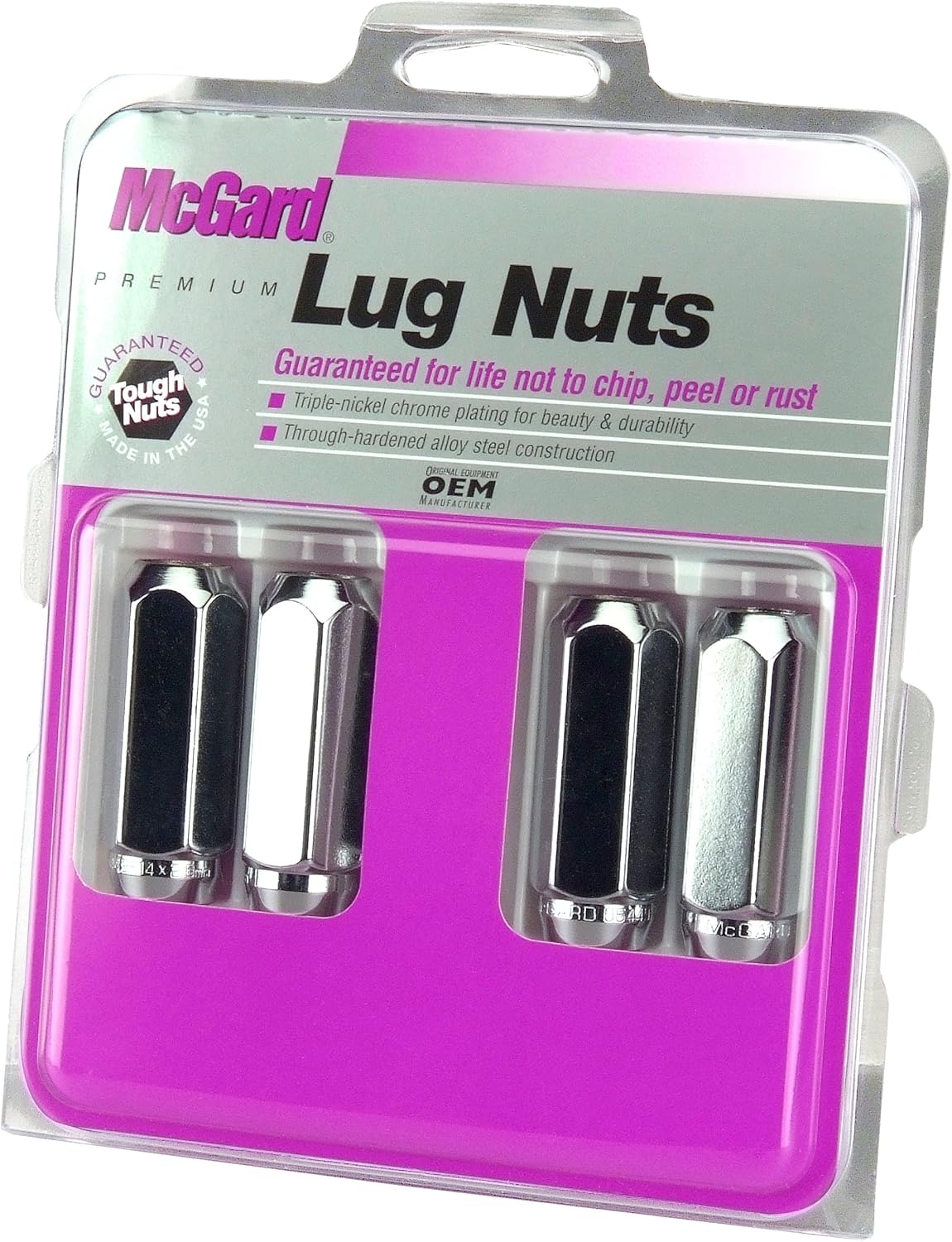 McGard 64020 Chrome Cone Seat Style Lug Nuts (M14 x 2.0 Thread Size) - Set of 4