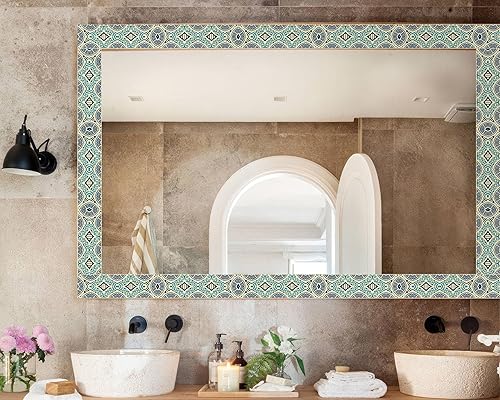 Vista 101 de FLFK Calcomanías de pared para despegar y pegar, para habitación de los niños, calcomanías de peces bajo el mar, 4 x 240 pulgadas (azul)