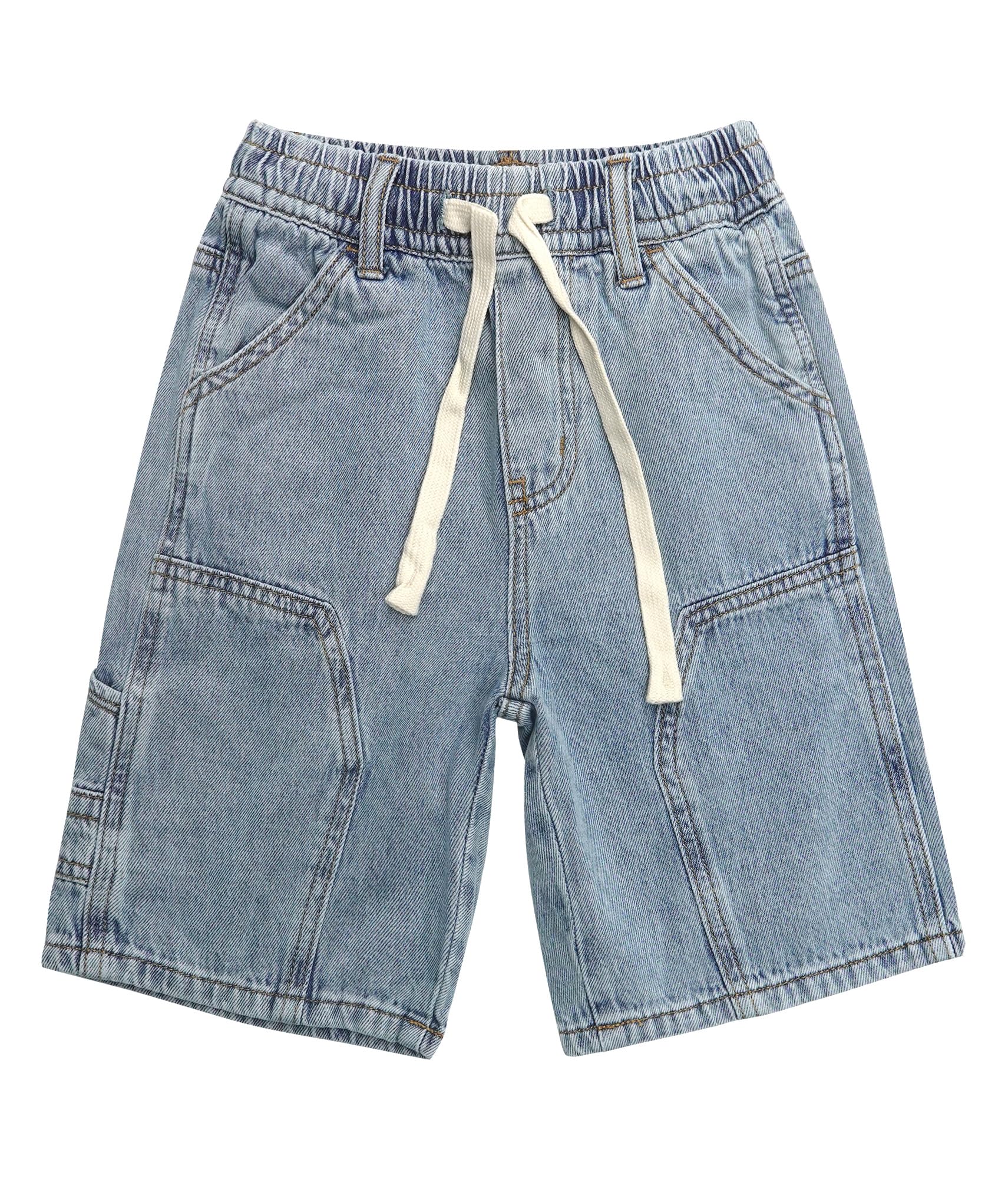 Pantalones cortos de mezclilla para niños que evitan rozaduras con cintura elástica 6
