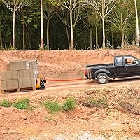 Vista 6 de Correa de remolque ATV con ganchos de 20 pies, correas de remolque de 15000 libras de trabajo pesado con gancho de 2 pulgadas x 20 pies de cuerdas