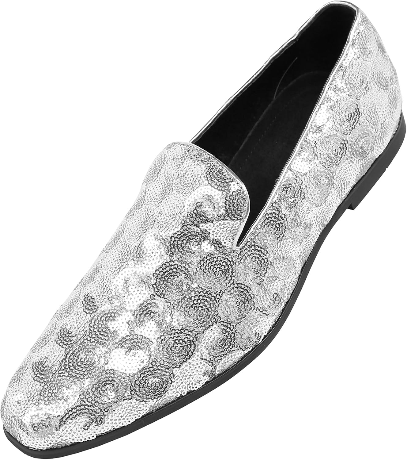 Amali Swirl Mens Dress Shoes with Sequin Swirl and Diamond