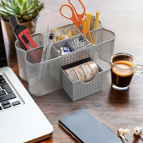 Miniatura 10 de DecoBros organizador de suministros de escritorio Negro Black, Silver