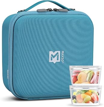 Insulated Lunch Bag for Kids Adult, Small Lunch Box for School Office Work, Triple Layers Insulation Keep Warm Cold Lunch Container, Hard Lunch Tote Bag Blue