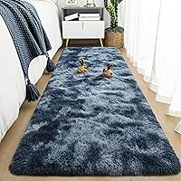 Vista 50 de Tepook - Alfombra de área mullida y colorida con diseño de arco iris, alfombras marroquíes geométricas modernas afelpadas para niños, sala