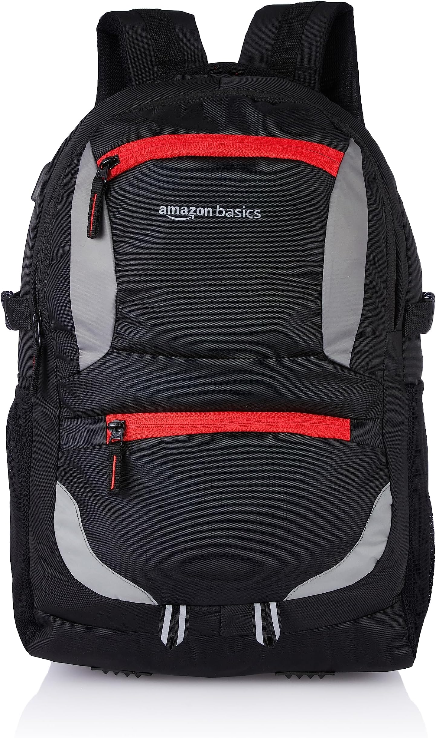 amazon basics Laptop Bag with USB Charging Port, Rain Cover and Reflective Strip for College