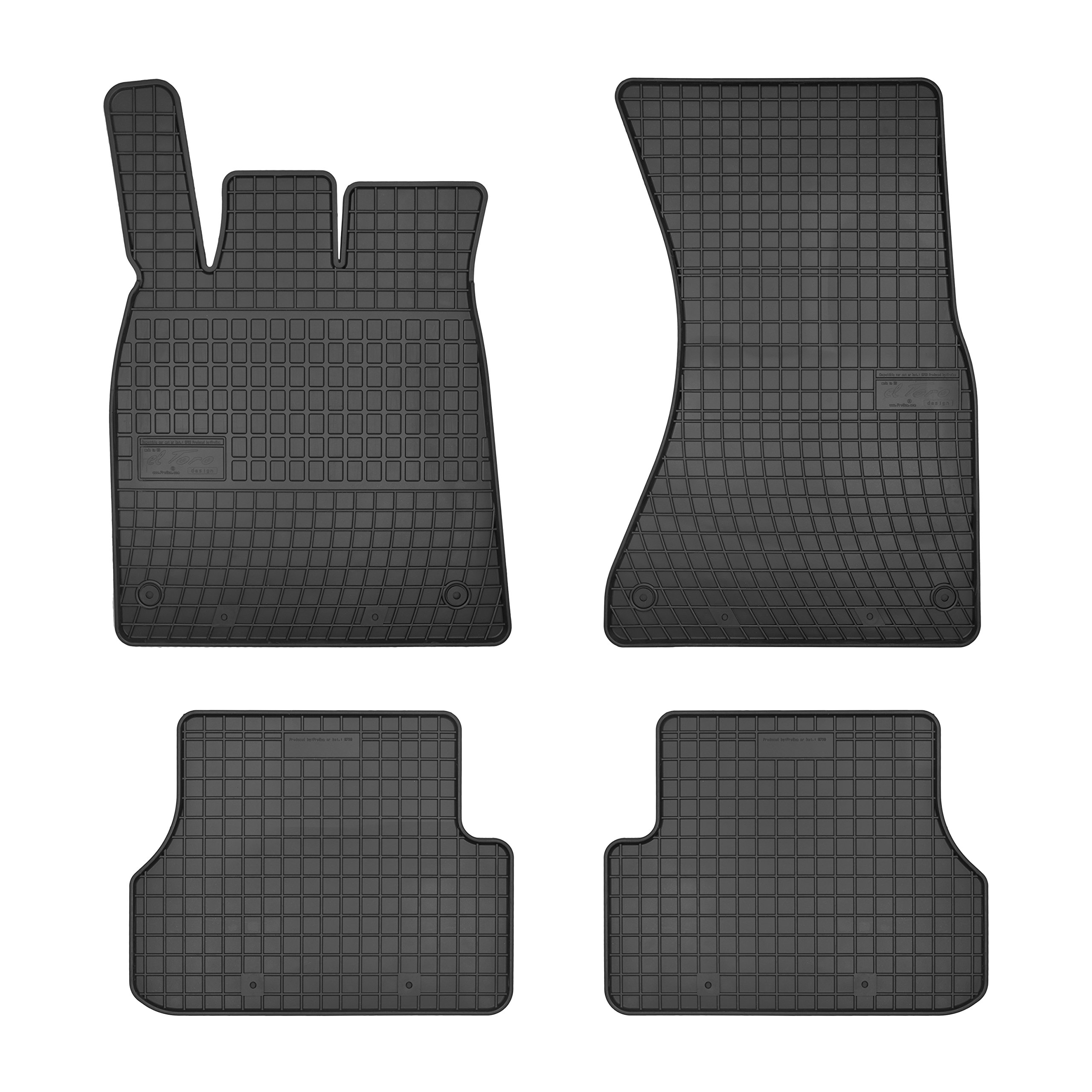 Preisprofessor Tappetini Auto In Gomma Auto Per Exakter Vestibilità 4 Pezzi A 0730-image