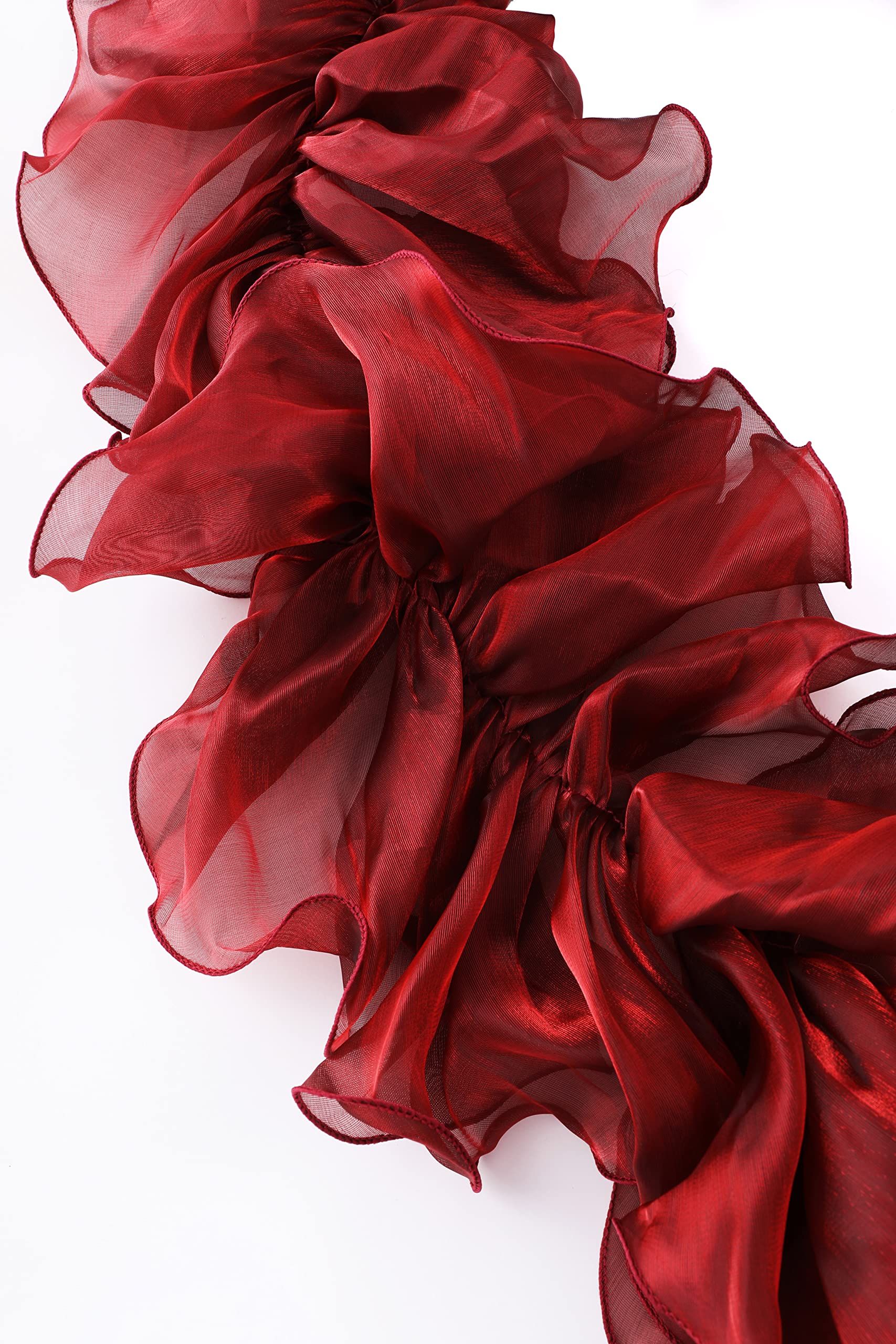 BABEYOND Chandelle Boa Vintage Boa - 100g 3.25ft Gatsby Organza Boa 1920s Flapper Accessories: Wine Red