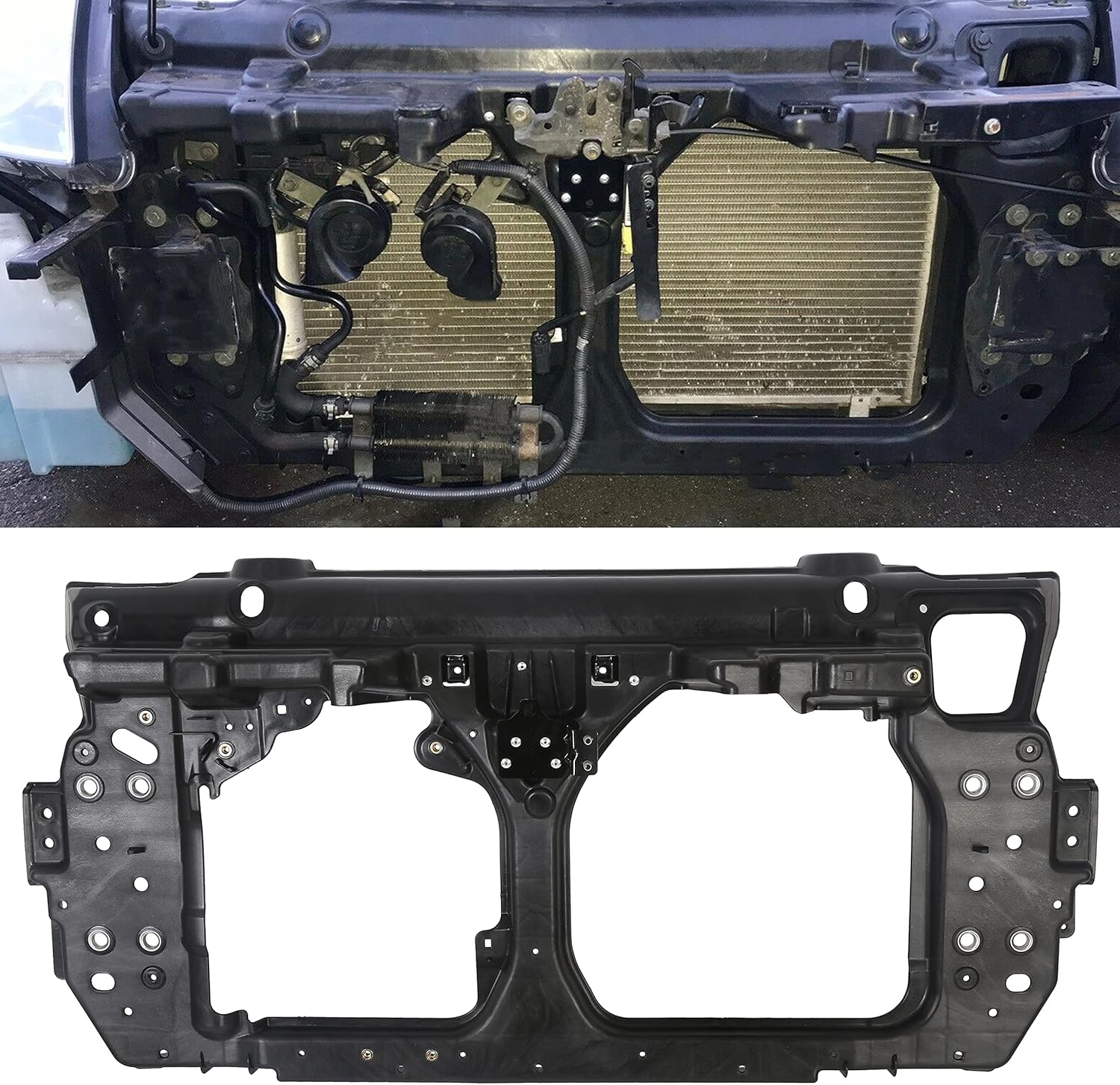 ECOTRIC Radiator Center Core Support Compatible with 2003-2007 Nissan 350Z Radiator Bracket Replacement for 62510-CD100 Radiator Support