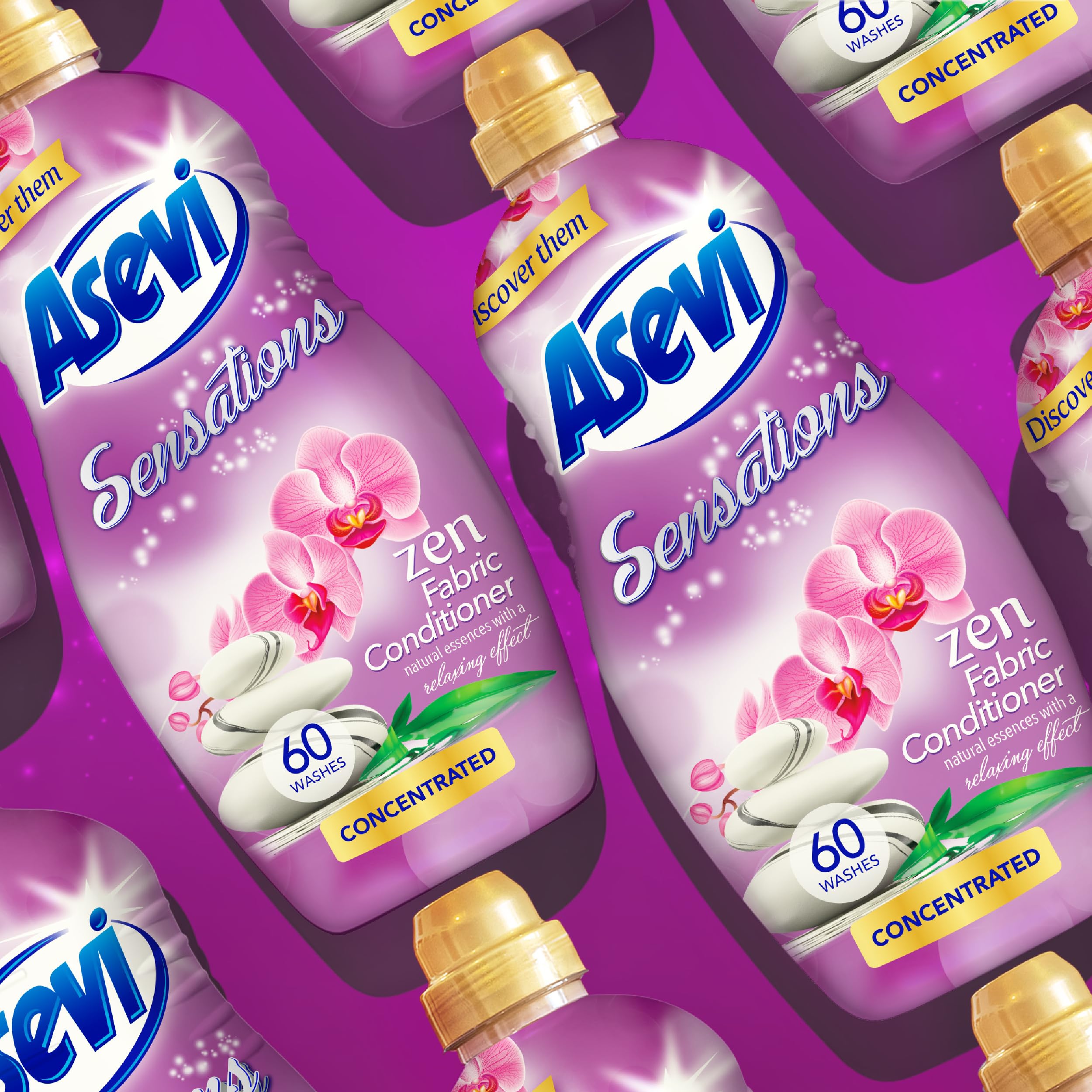 Assouplissant Concentré Asevi Sensations Energy - 60 Lavages - Pour Tissus
