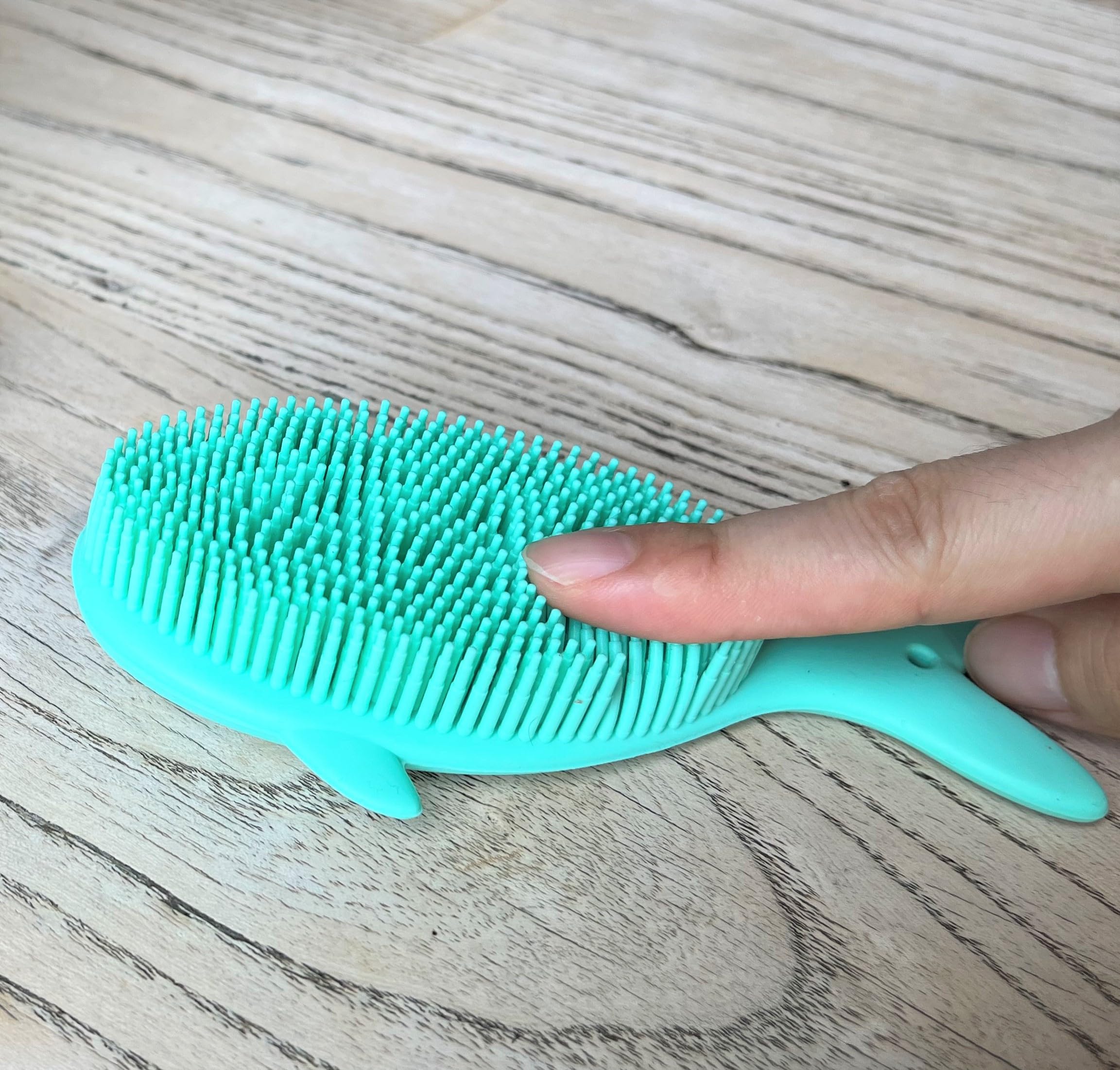 Premium Sensory Brush for Kids or Autism,Soft Silicone Body Scrubber,2 in 1 Sensory Room Occupational Therapy Brushes,Silicone Loofah,Pet Shower Brush Bath Brush Shampoo Brush - Image 2