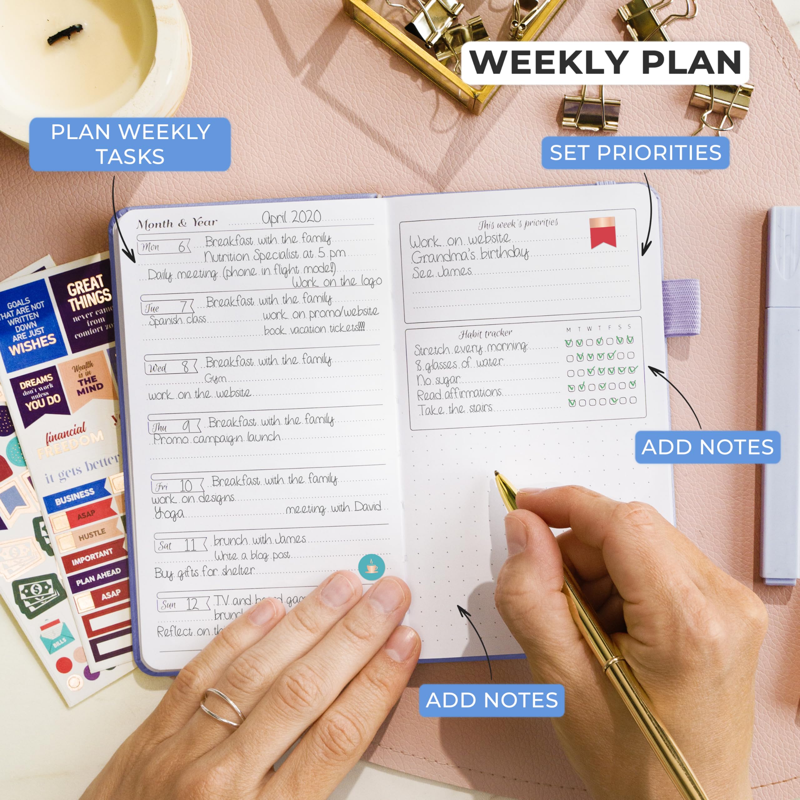 GoGirl Planner and Organizer for Women, Pocket Weekly Planner - Image 3